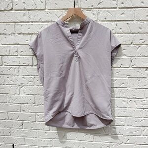 Figs Scrub Top Slate Mandarin Small Light Purple Nurse